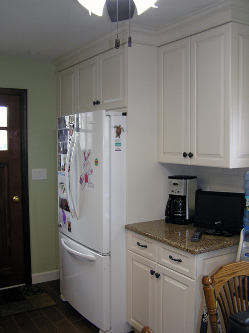 refrigerator kitchen cabinets
